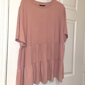 Pink tiered shirt, SHEIN, 3XL